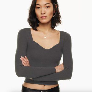 Aritzia Wilfred Tuscany Sweater in Peppercorn Grey